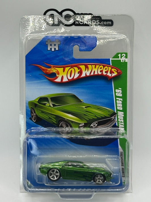 2010 Hot Wheels Super Treasure Hunt '10 '69 Ford Mustang 12/12 With Protector