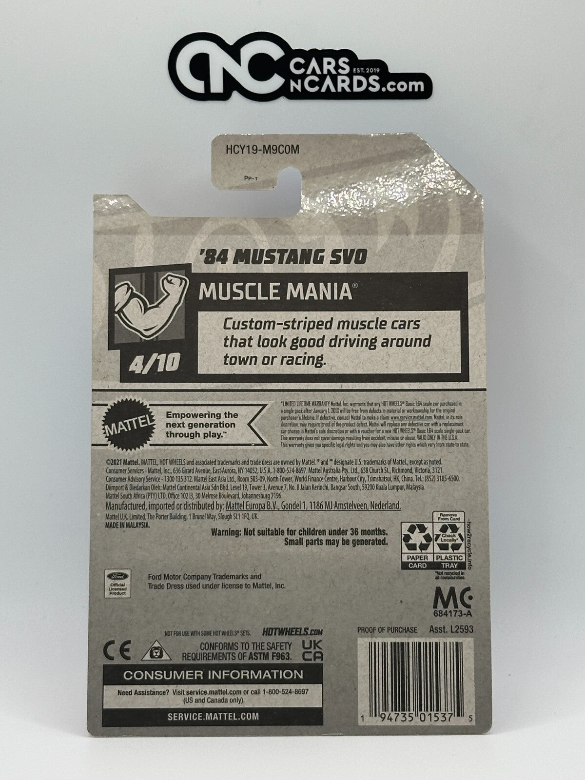 2022 Hot Wheels Muscle Mania 4/10 '84 Mustang SVO Super Treasure Hunt