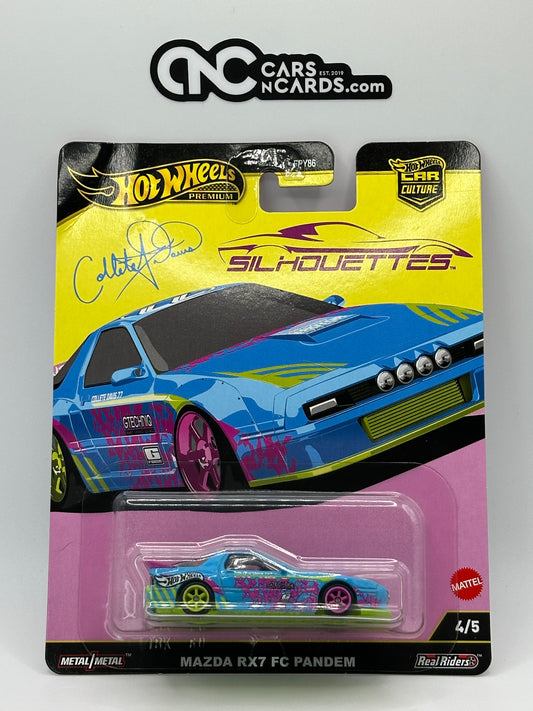 2025 Hot Wheels Premium Car Culture Silhouettes Mazda RX7 FC Pandem Card Crease
