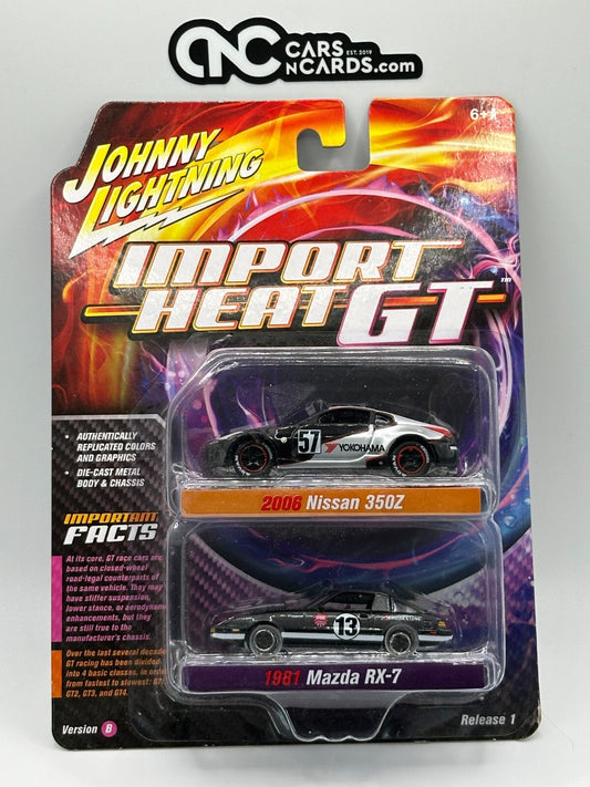 Johnny Lightning Import Heat GT Release 1 2006 Nissan 350Z / 1981 Mazda RX-7