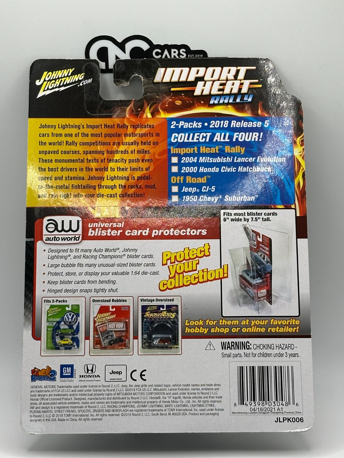 Johnny Lightning Import Heat Rally Release 3 2004 Mitsubishi Lancer/ Honda Civic
