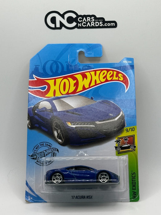 2019 Hot Wheels HW Exotics #9/10 '17 Acura NSX Blue (Soft Corners)