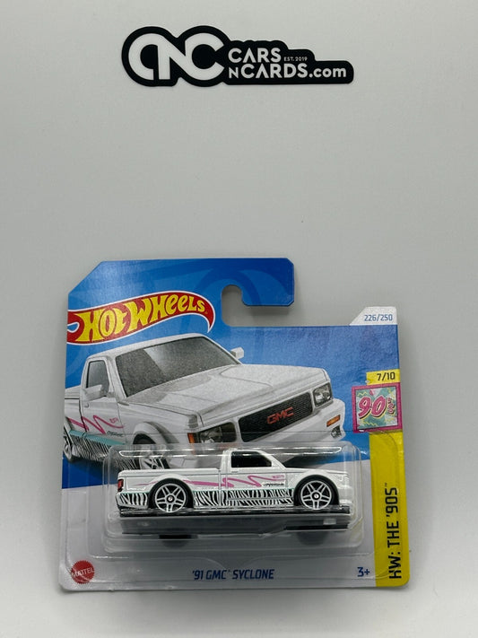 2024 Hot Wheels HW: The '90S 7/10 '91 GMC Syclone White Short Card