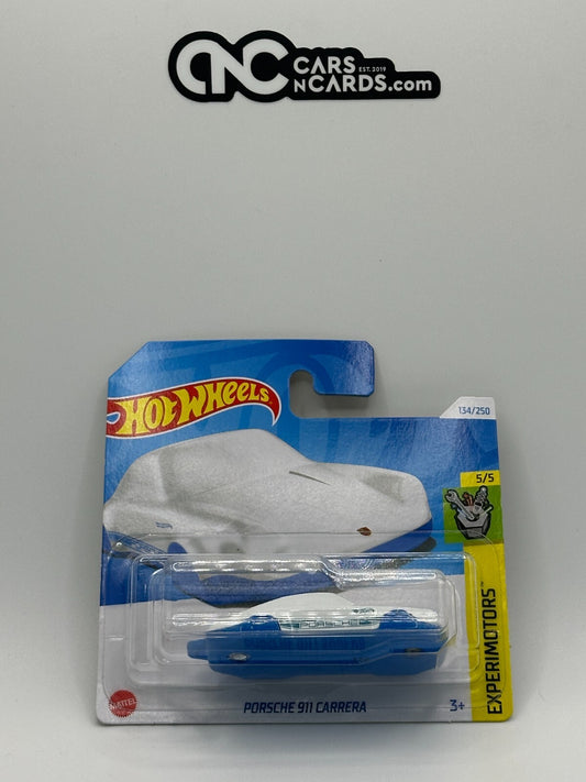 2024 Hot Wheels Experimotors 5/5 Porsche 911 Carrera White Keychain Short Card