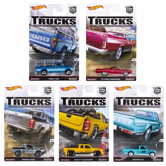 2016 Hot Wheels Premium Car Culture Premium Trucks Full Set of 5 With Protectors