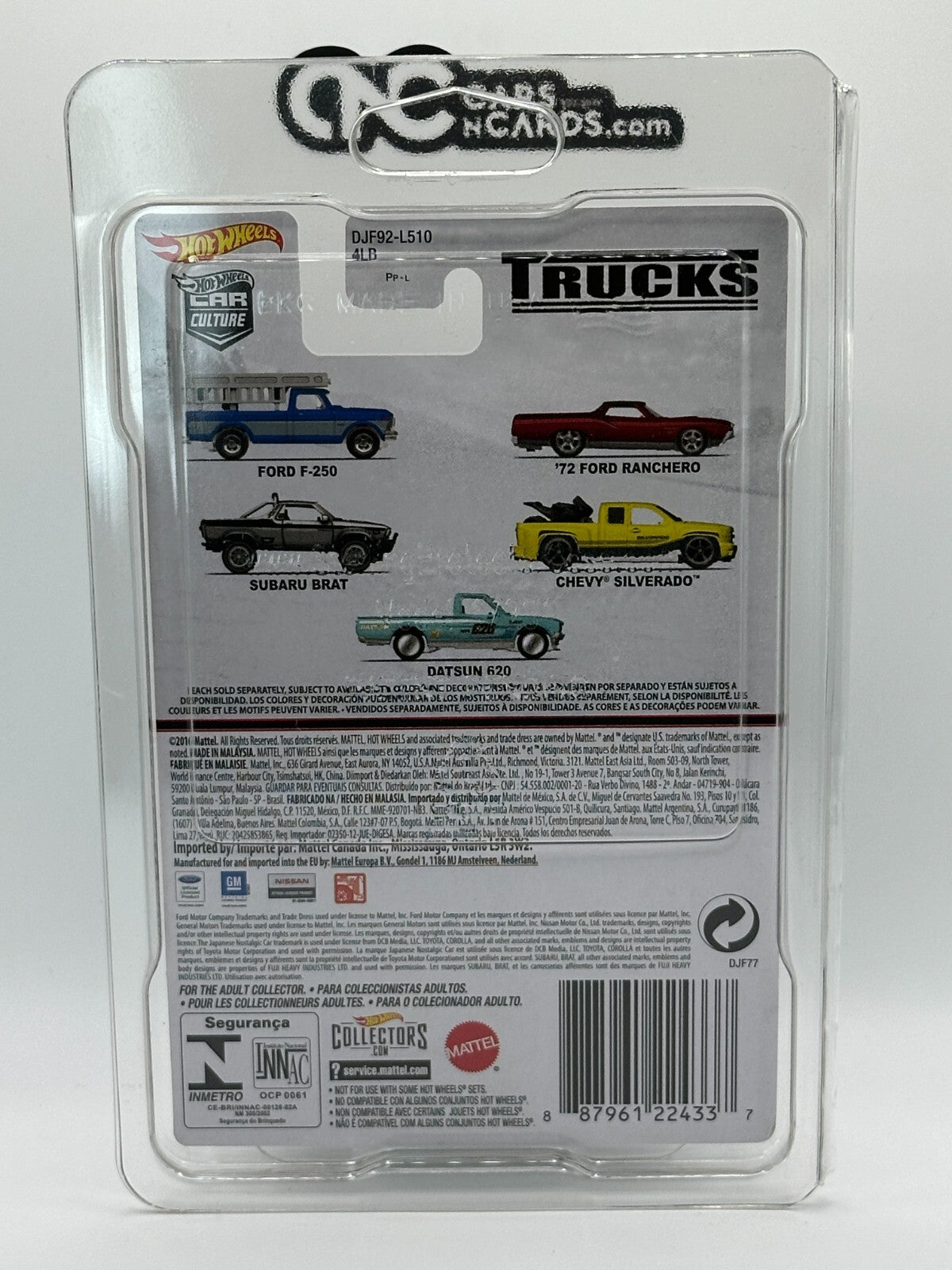 2016 Hot Wheels Premium Car Culture Premium Trucks Full Set of 5 With Protectors