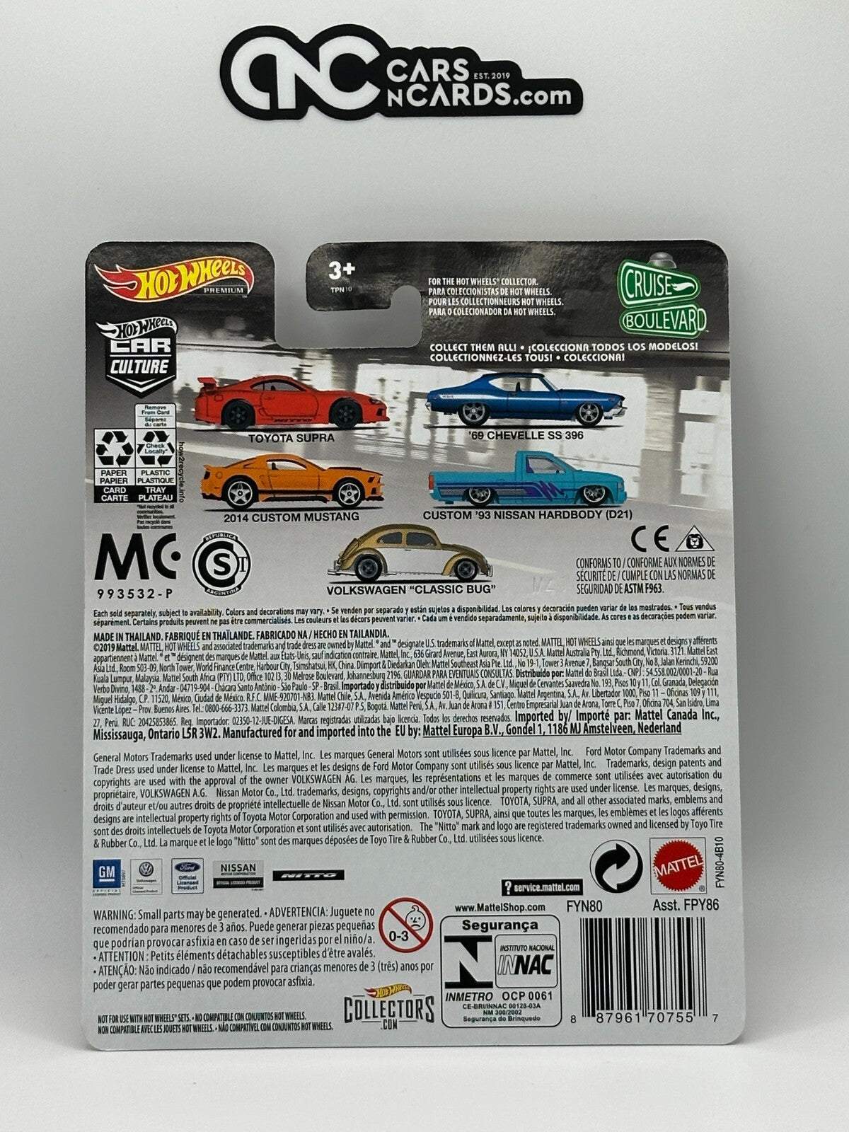 2019 Hot Wheels Premium Car Culture Cruise Boulevard 5/5 Volkswagen Classic Bug