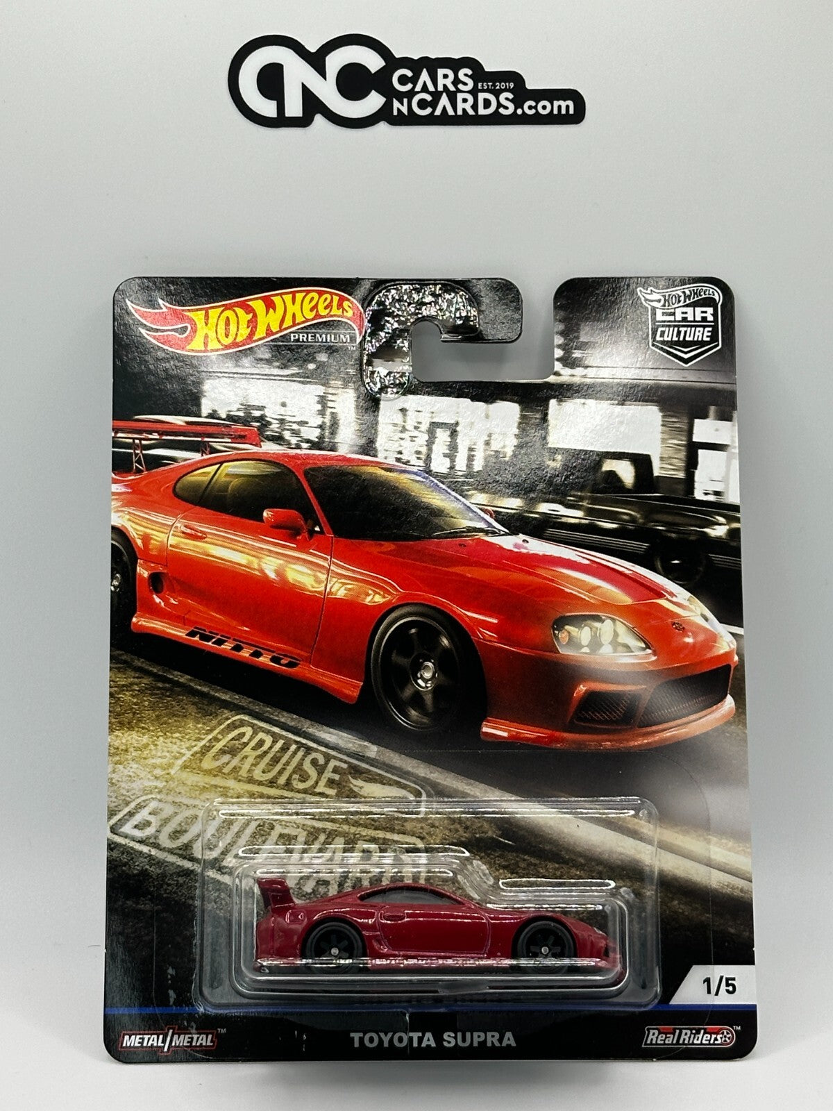 2019 Hot Wheels Premium Car Culture Cruise Boulevard Toyota Supra With Protector