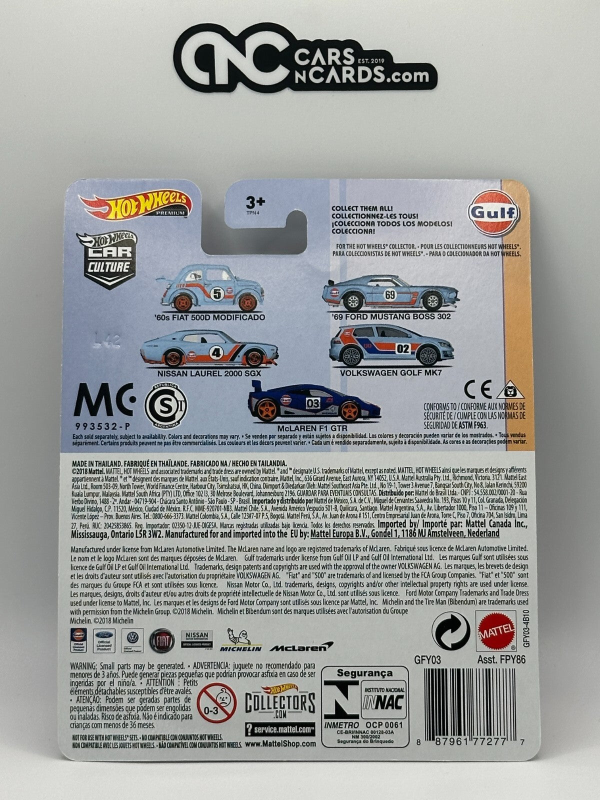 2019 Hot Wheels Premium Car Culture Gulf Full Set of 5 Cars