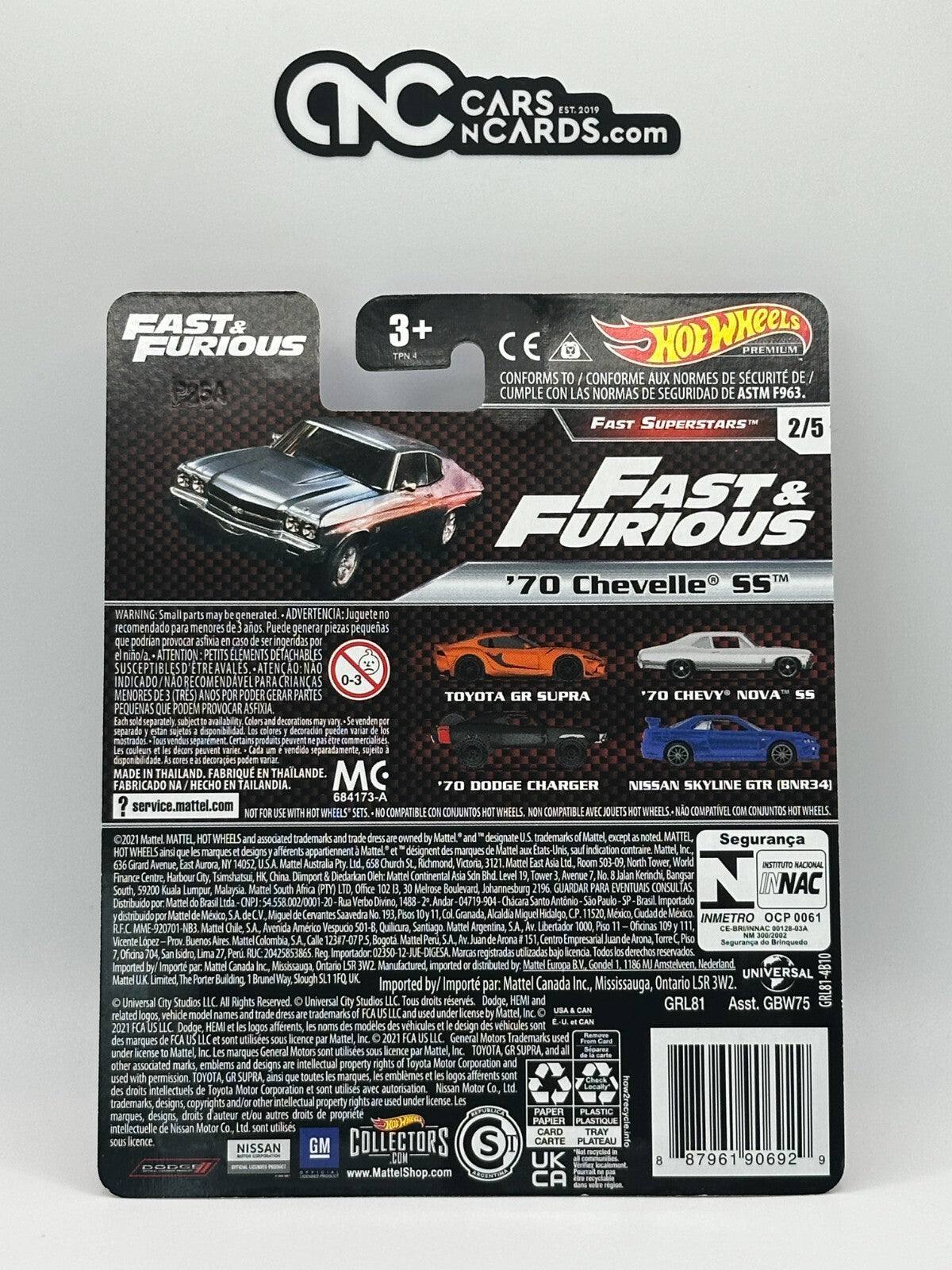 2022 Hot Wheels Premium Fast & Furious Fast Superstars Full Set of 5 Cars