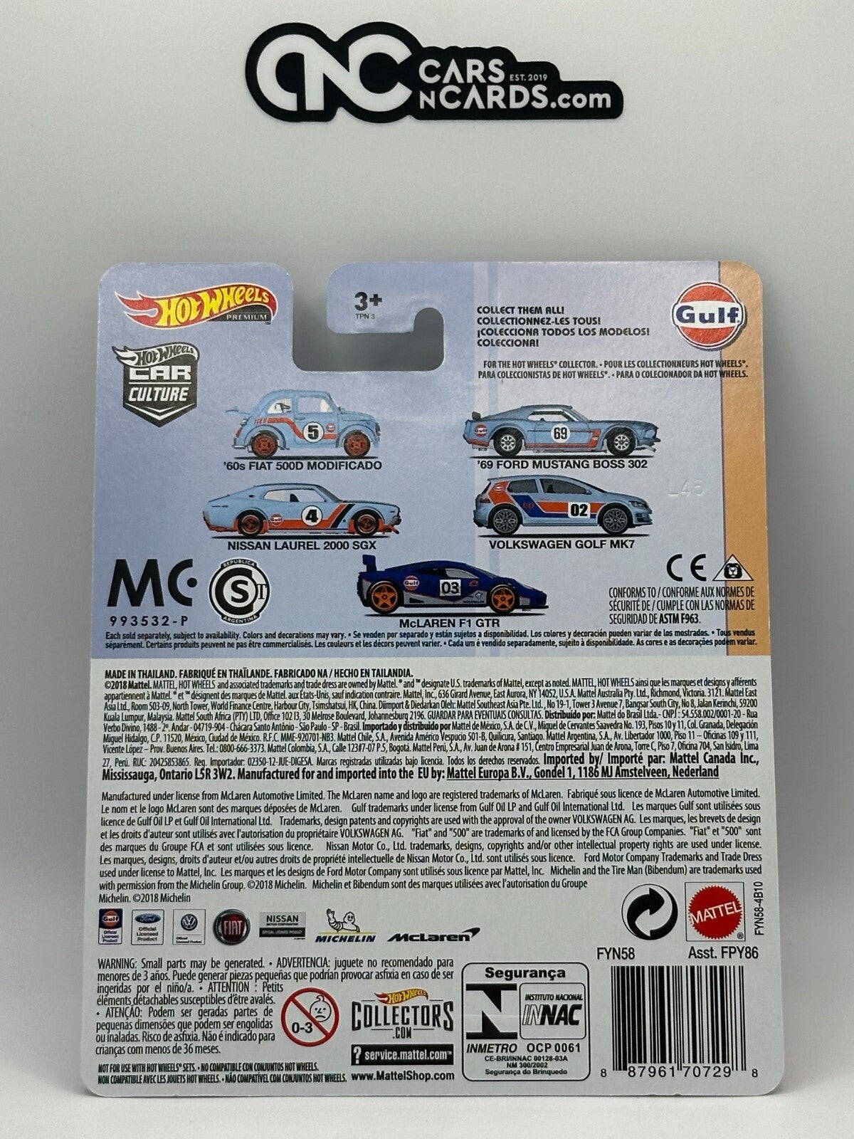 2019 Hot Wheels Premium Car Culture Gulf Full Set of 5 Cars