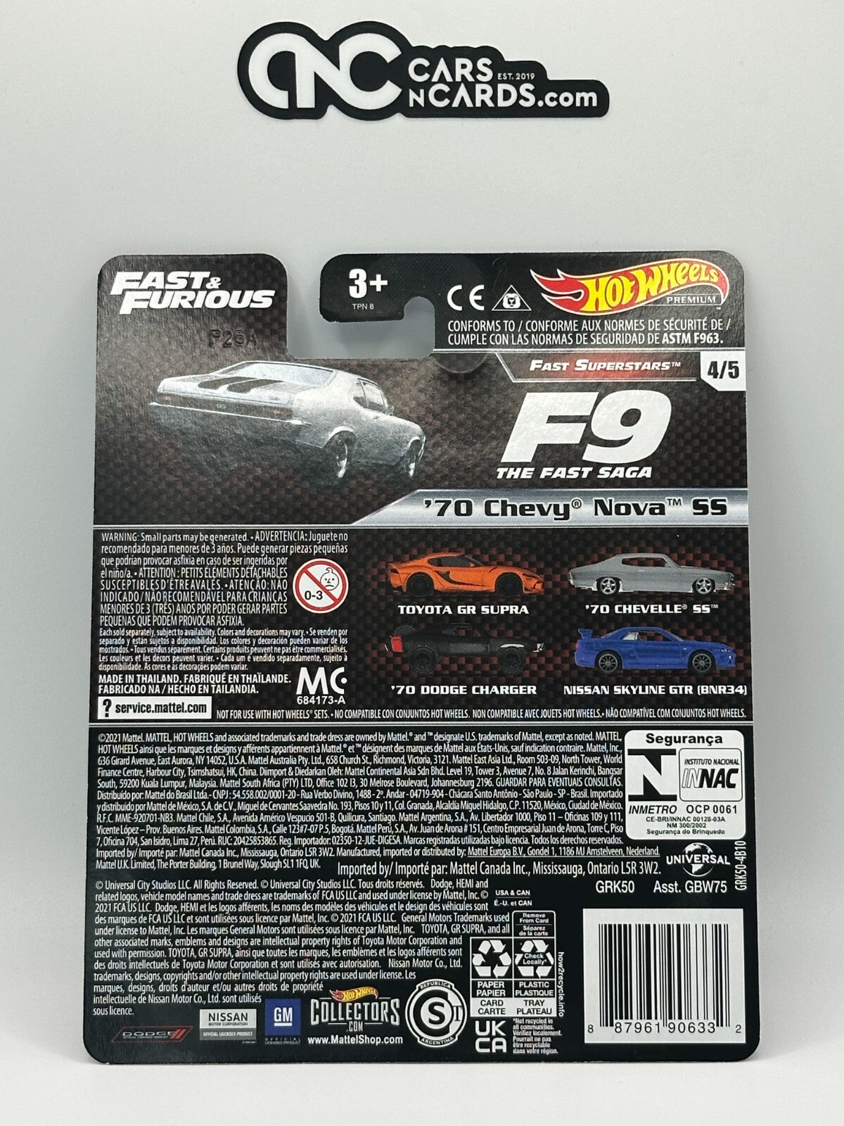 2022 Hot Wheels Premium Fast & Furious Fast Superstars Full Set of 5 Cars