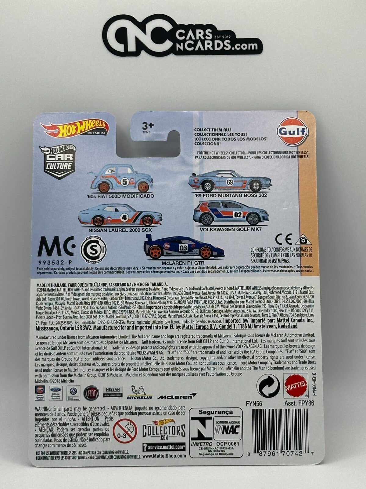 2019 Hot Wheels Premium Car Culture Gulf Full Set of 5 Cars