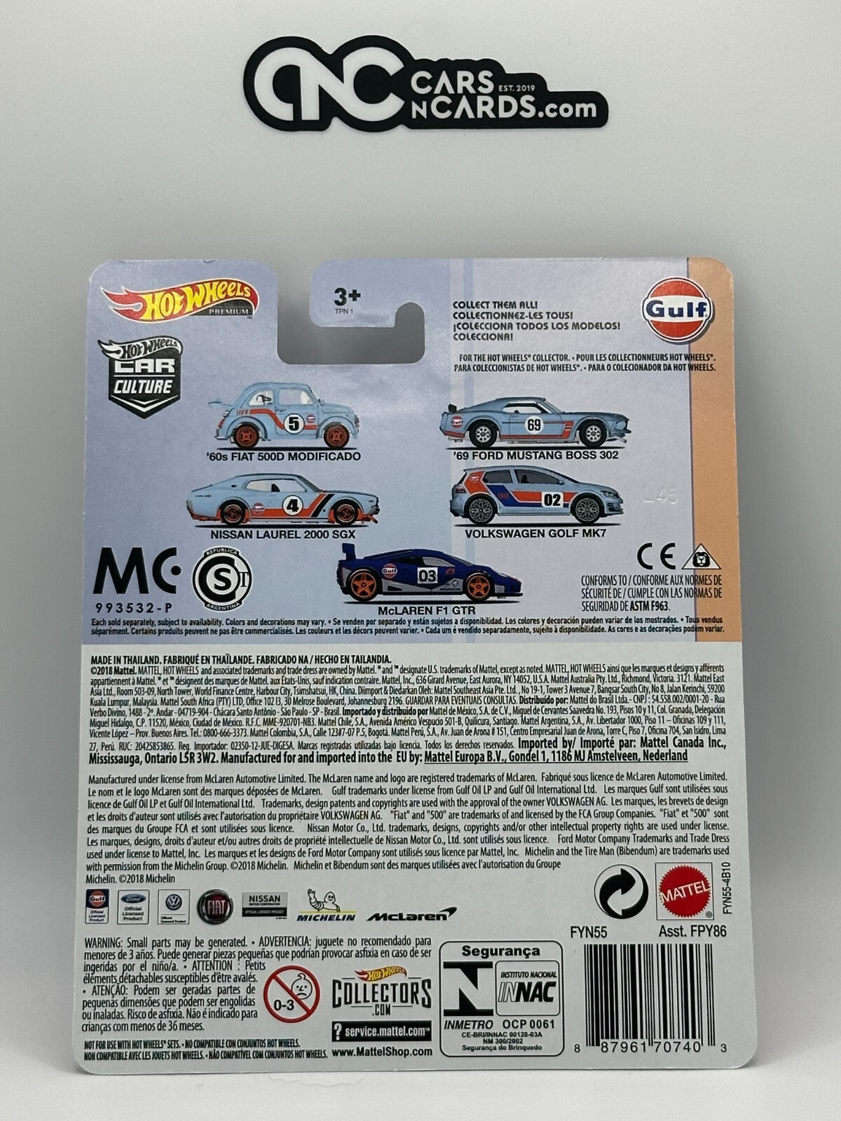 2019 Hot Wheels Premium Car Culture Gulf Full Set of 5 Cars
