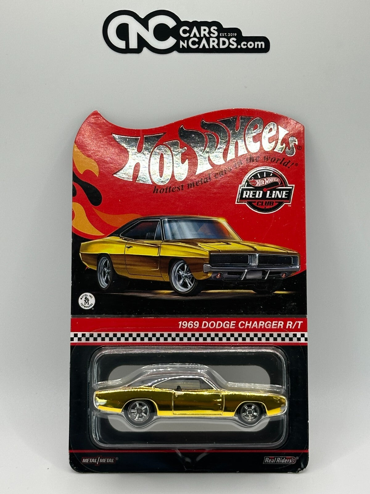 2023 Hot Wheels RLC '69 Dodge Charger R/T Gold With Protector