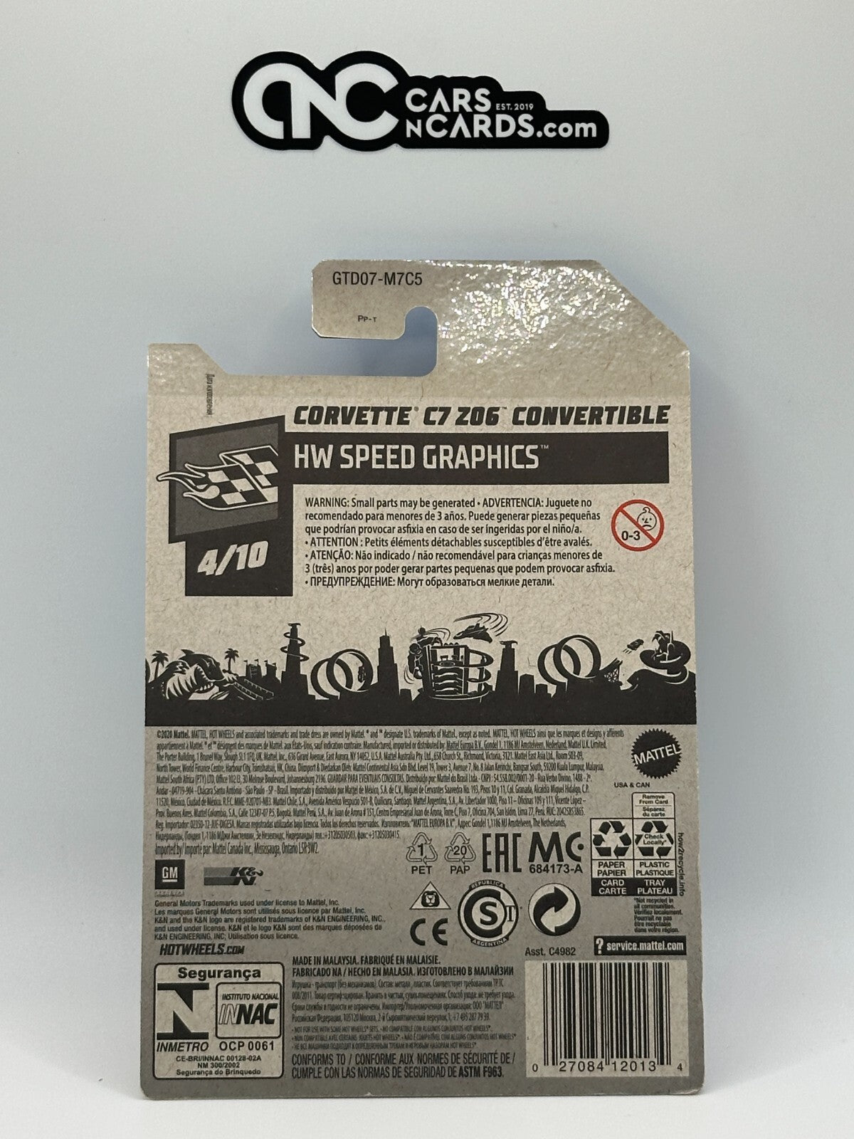 2021 Hot Wheels Super Treasure Hunt Corvette C7 Z06 Convertible With Protector