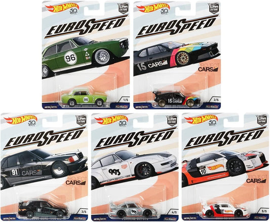 2018 Hot Wheels Premium Car Culture Euro Speed Full Set of 5 Cars