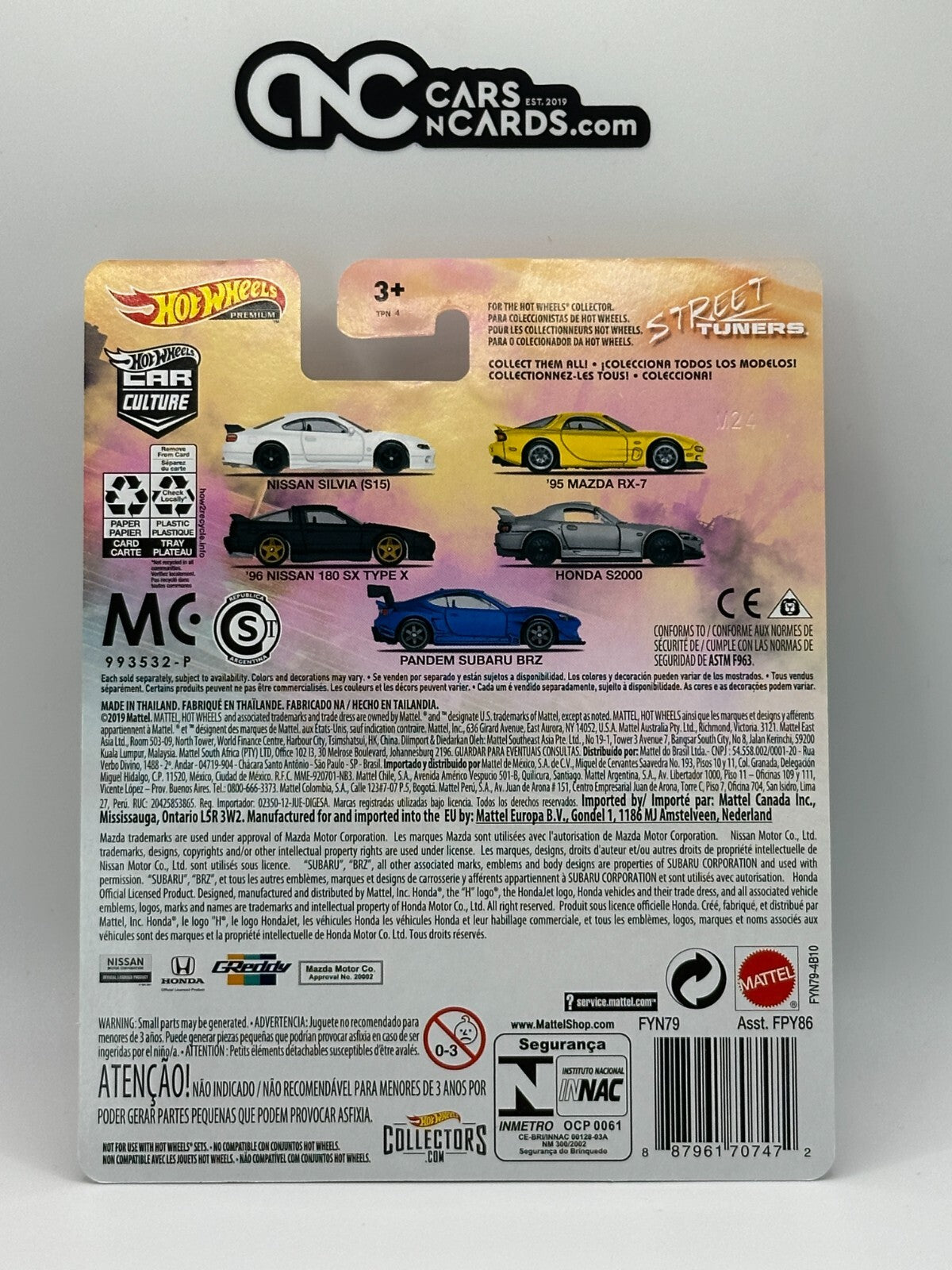 2019 Hot Wheels Premium Car Culture Street Tuners Full Set of 5