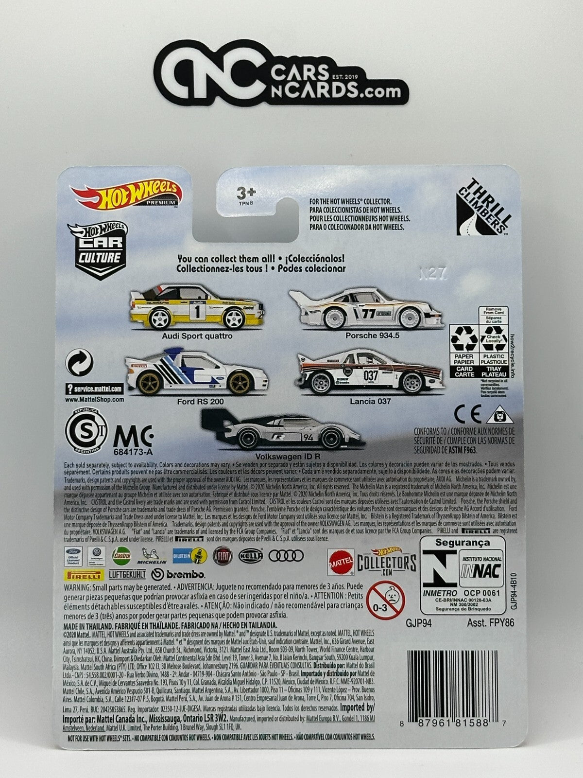 2020 Hot Wheels Premium Car Culture Thrill Climbers Full Set of 5