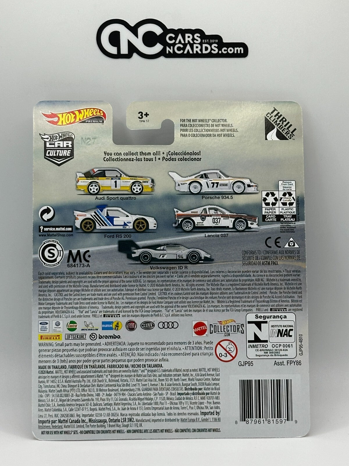 2020 Hot Wheels Premium Car Culture Thrill Climbers Full Set of 5