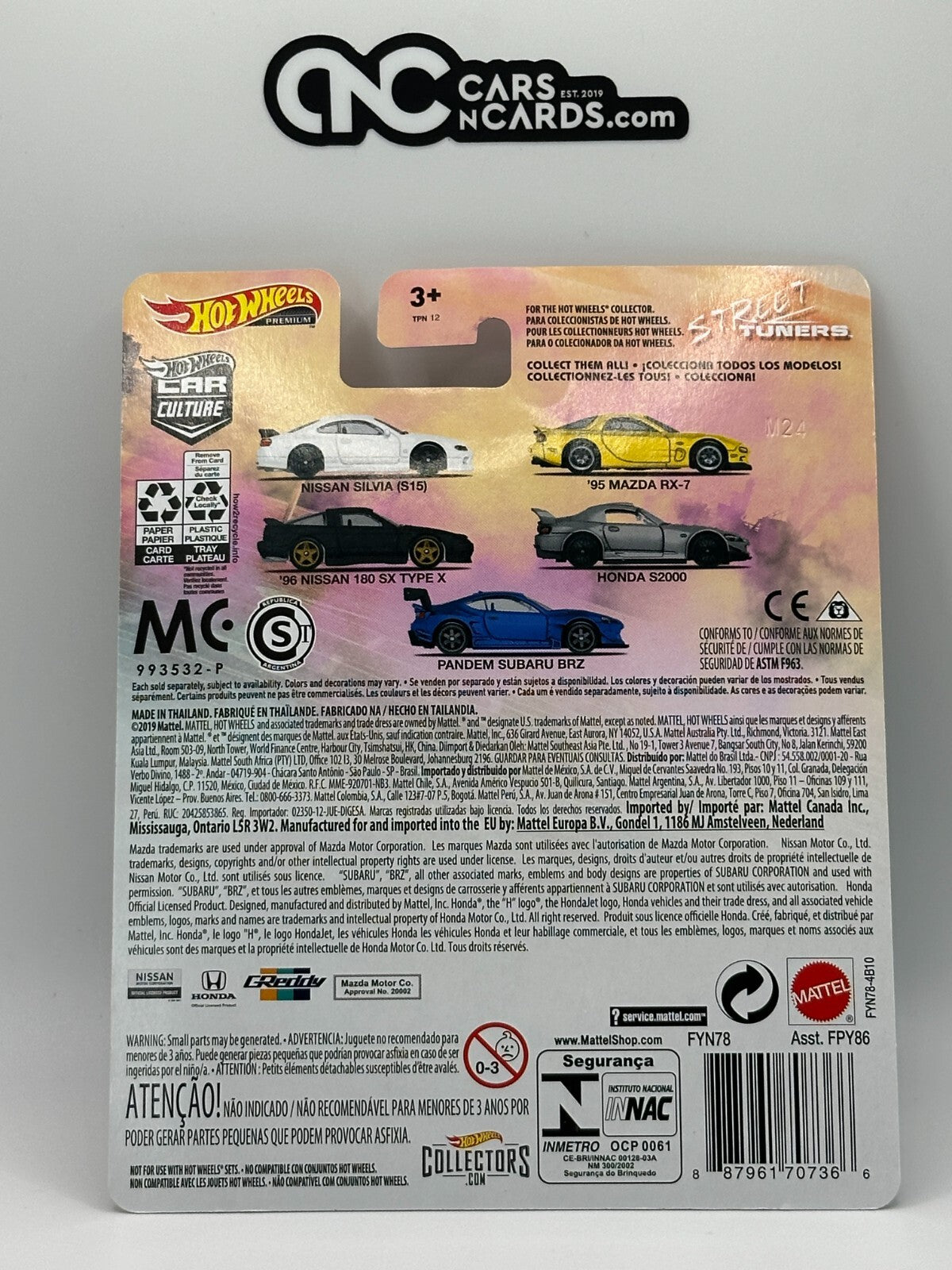 2019 Hot Wheels Premium Car Culture Street Tuners Full Set of 5