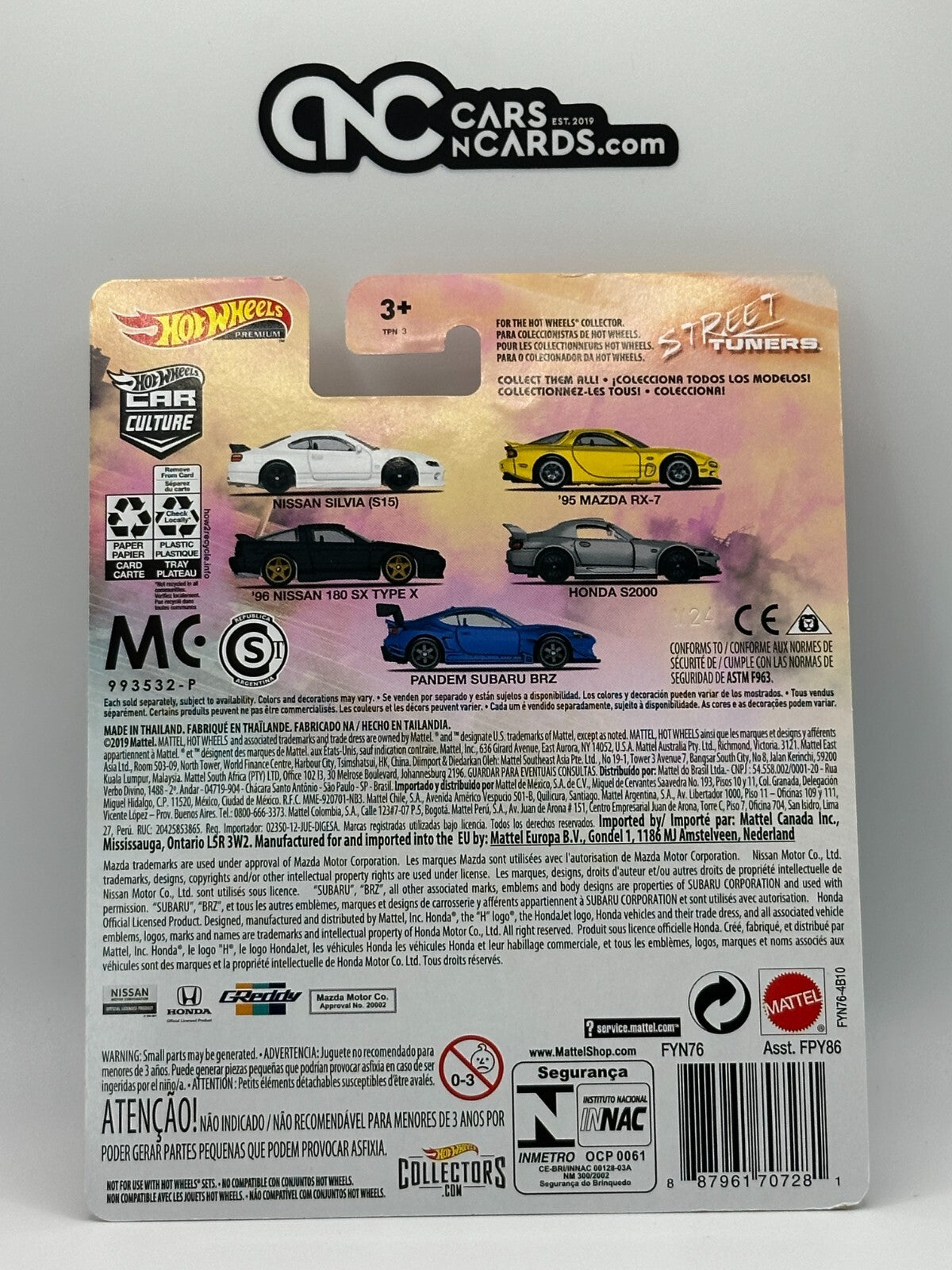 2019 Hot Wheels Premium Car Culture Street Tuners Full Set of 5