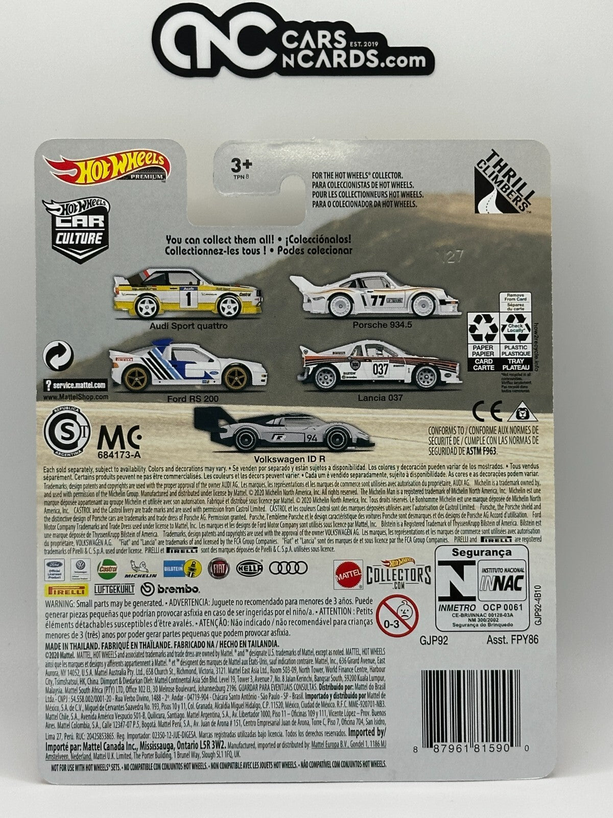 2020 Hot Wheels Premium Car Culture Thrill Climbers Full Set of 5