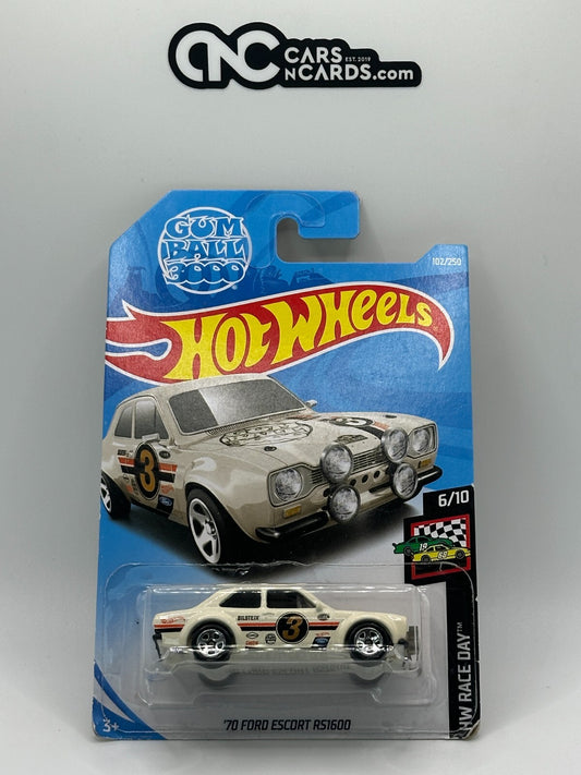 2019 Hot Wheels HW Race Day 6/10 '70 Ford Escort RS1600 Gumball (Soft Corners)