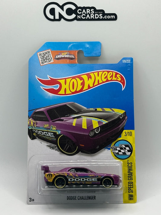 2016 Hot Wheels HW Speed Graphics 3/10 Dodge Challenger Purple