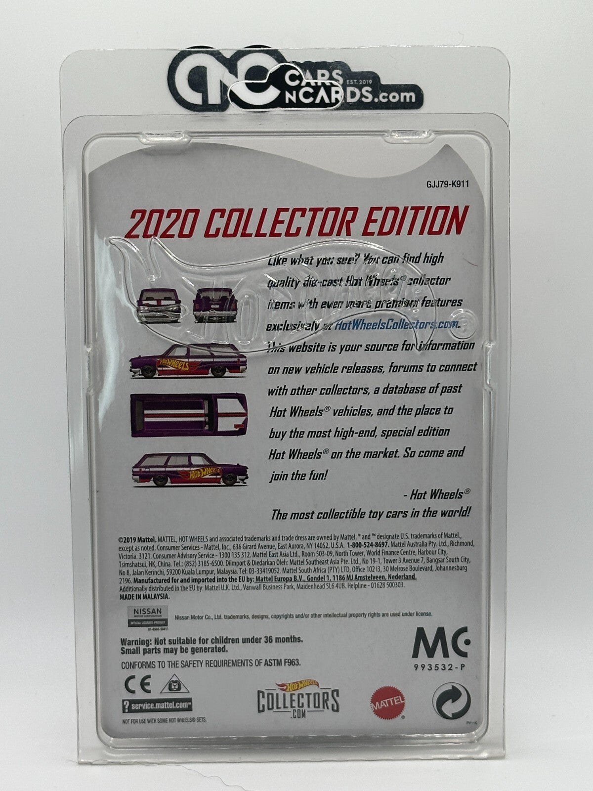 2020 Hot Wheels Mail In Collector Edition '69 Nissan Skyline Van With Protector