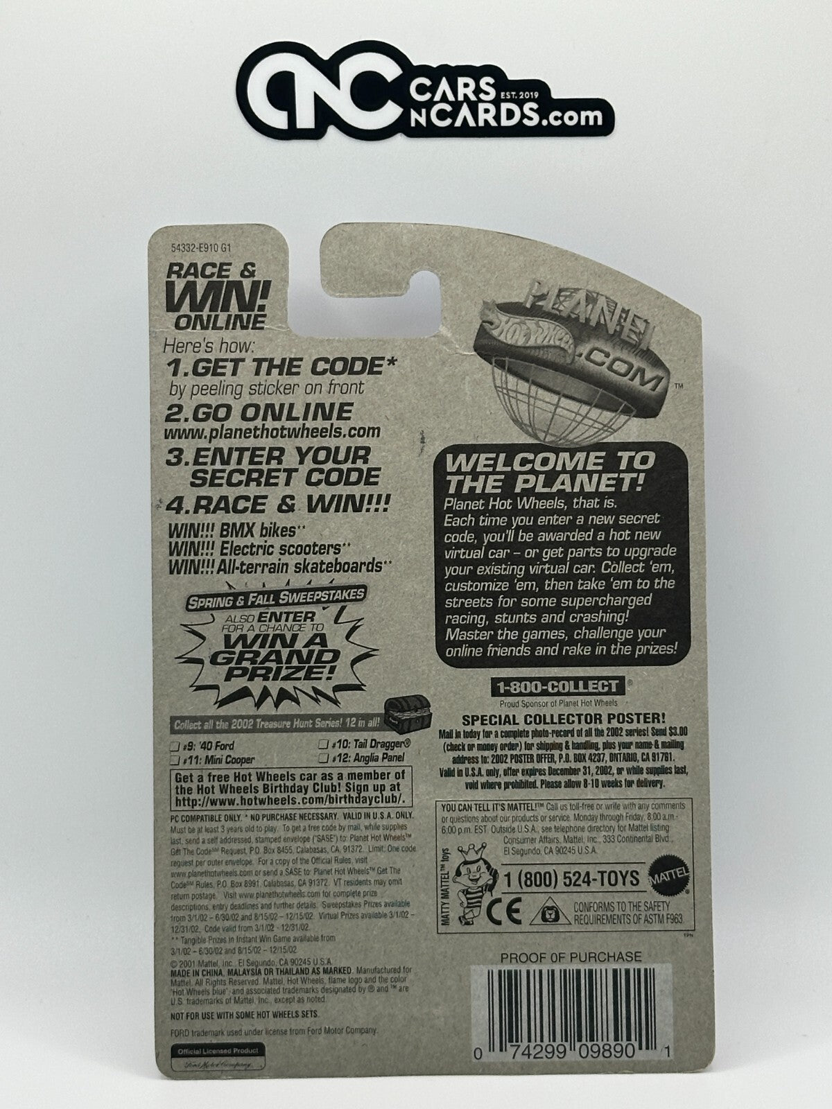 2002 Hot Wheels Treasure Hunt Ford Anglia Panel (Small Crease)