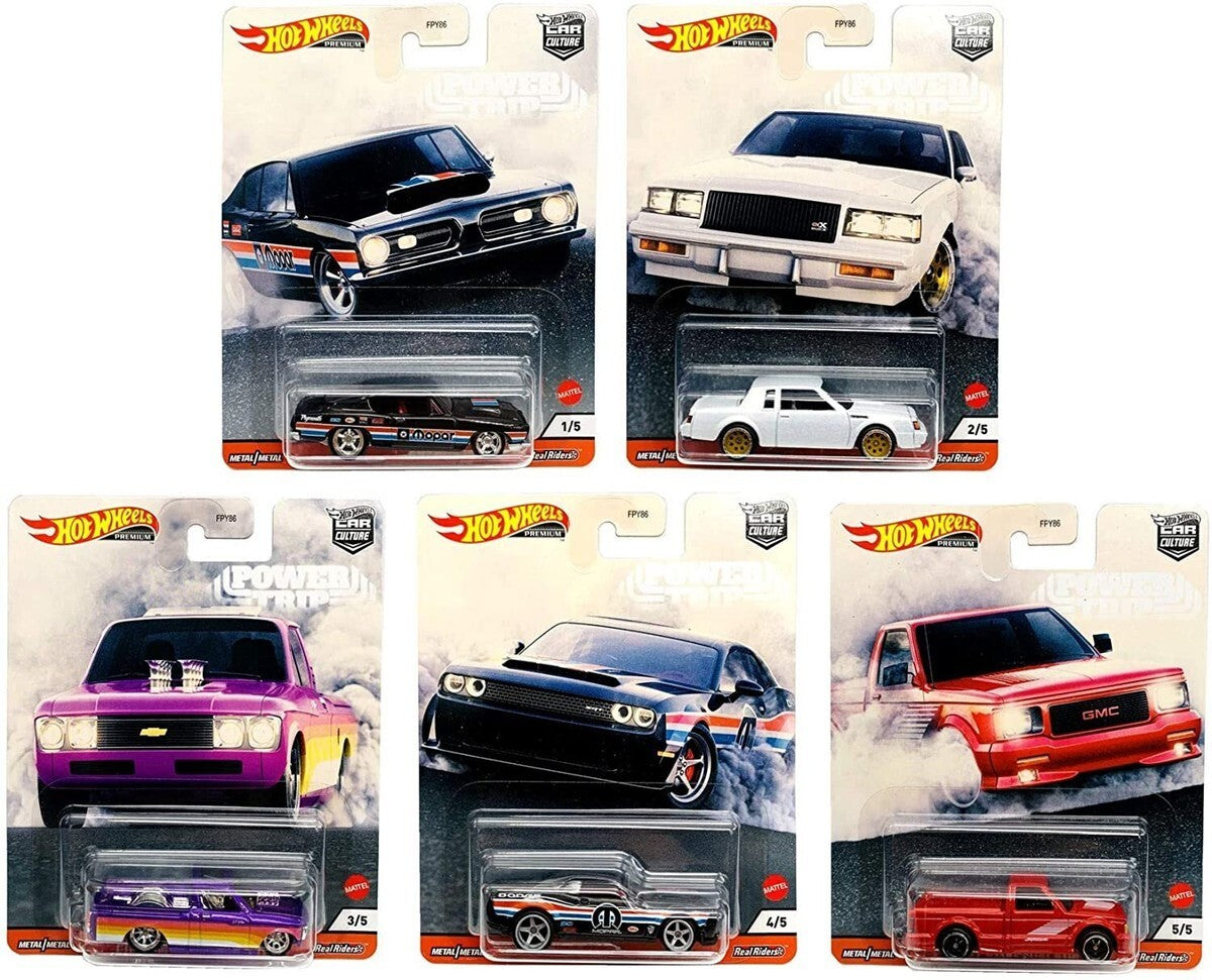 2020 Hot Wheels Premium Car Culture Power Trip Full Set of 5 Cars