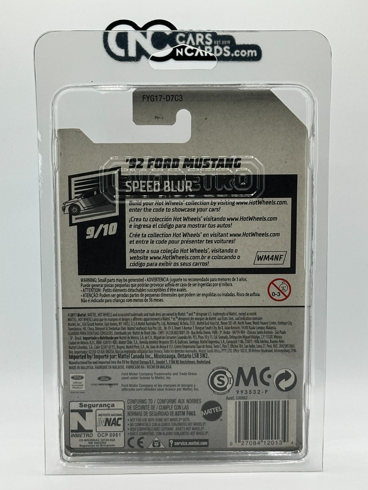 2019 Hot Wheels Super Treasure Hunt '92 Ford Mustang (Blister Small Defect)