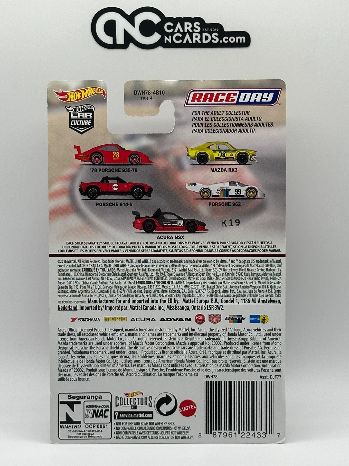 2017 Hot Wheels Premium Car Culture Race Day Full Set of 5 Cars
