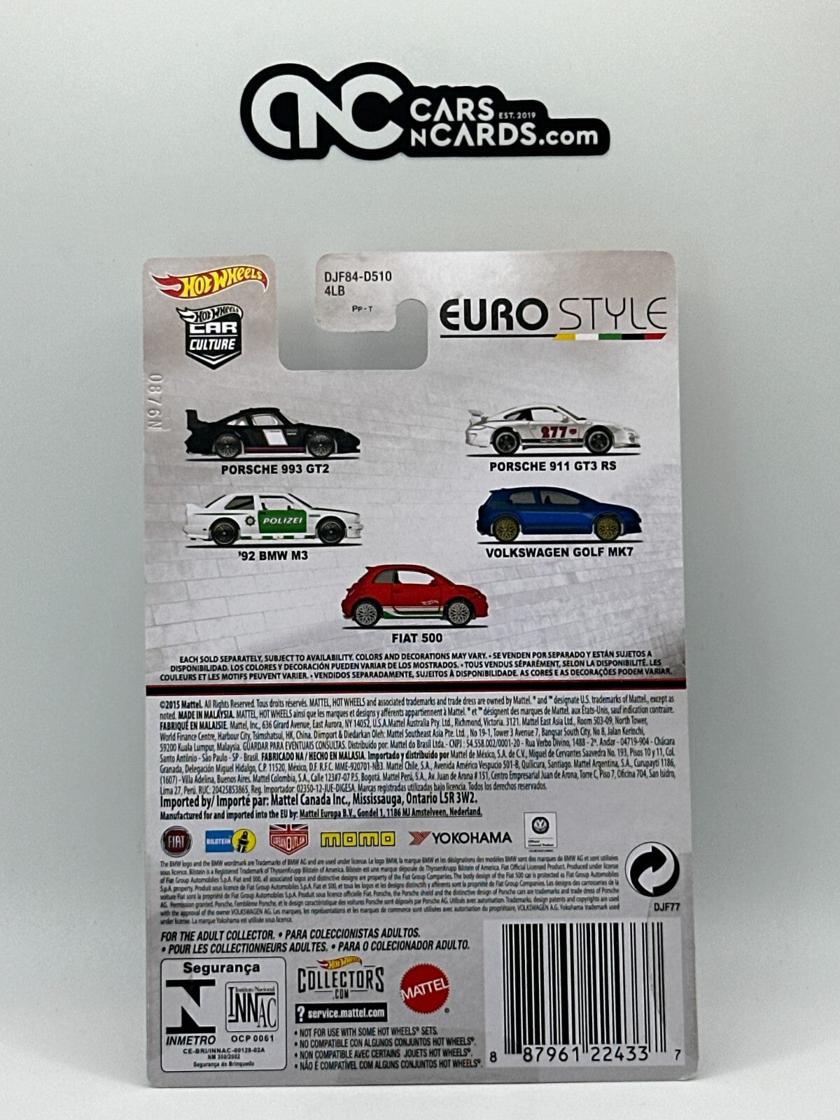 2016 Hot Wheels Premium Car Culture Euro Style Full Set of 5 Cars