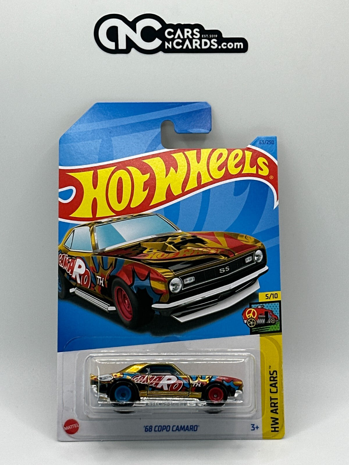 2023 Hot Wheels HW Art Cars 5/10 Super Treasure Hunt '68 COPO Camaro