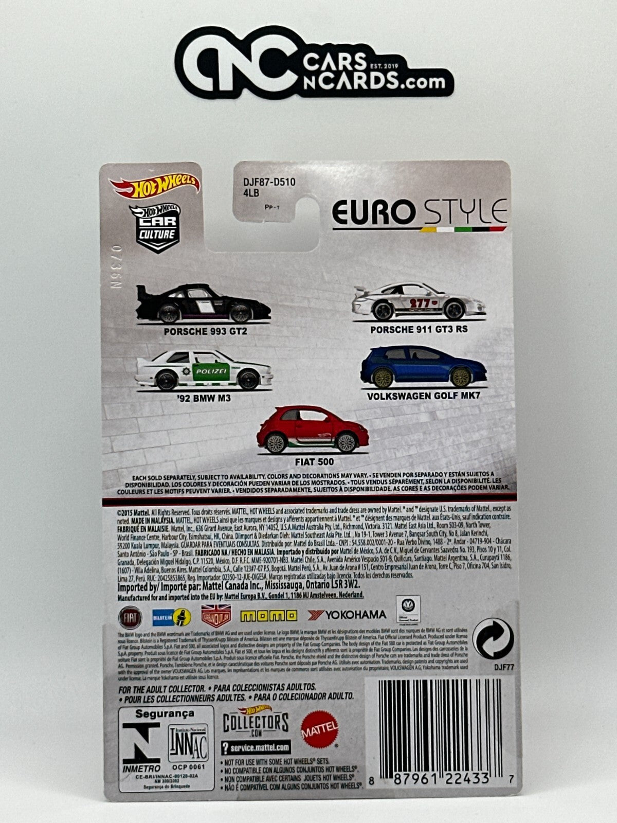 2016 Hot Wheels Premium Car Culture Euro Style Full Set of 5 Cars