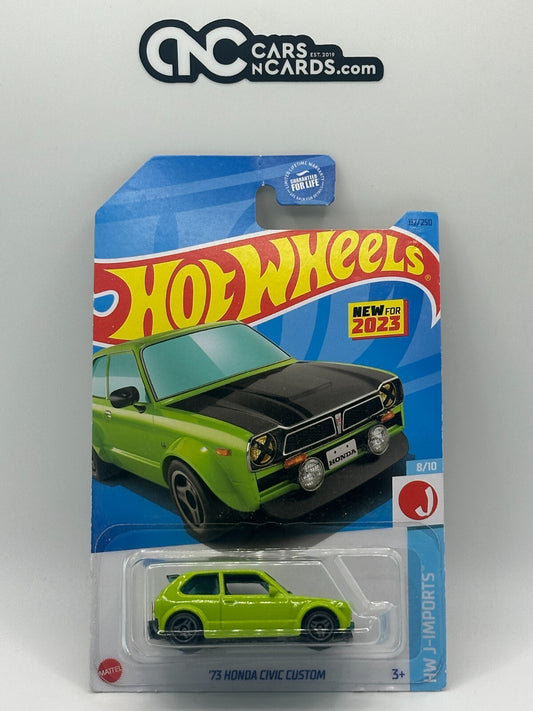 2023 Hot Wheels HW J-Imports '73 Honda Civic Custom Green (Card Crease)