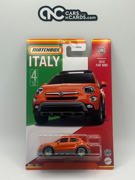 2021 Matchbox Italy Series 4/12 2016 Fiat 500X (Card Damage)