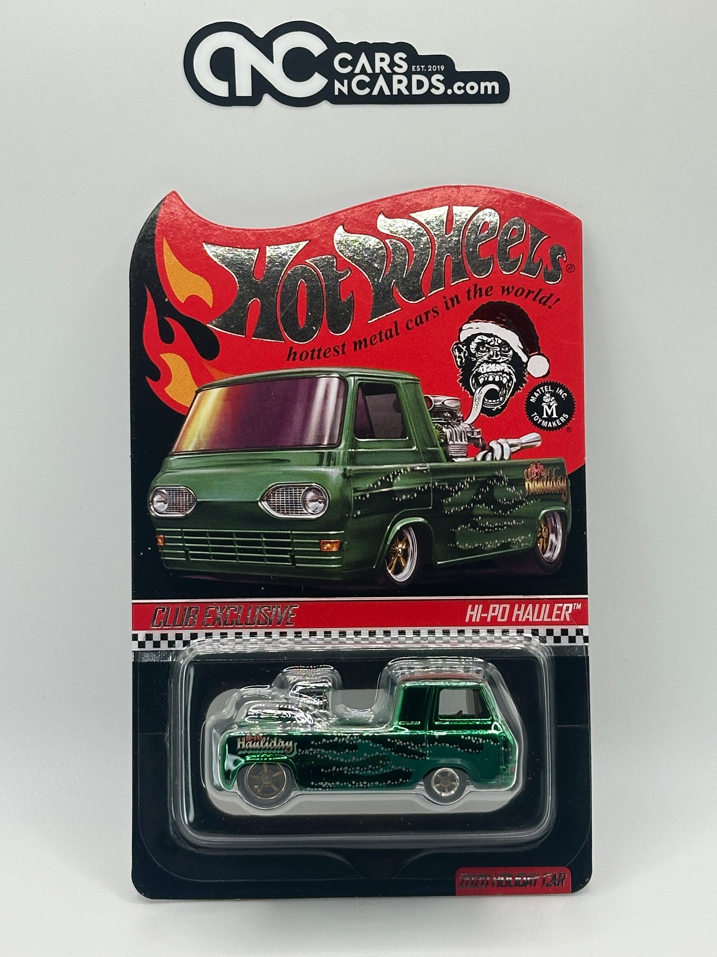 2020 Hot Wheels RLC Holiday Ford Hi-Po Hauler Green 16945/20000 With Protector