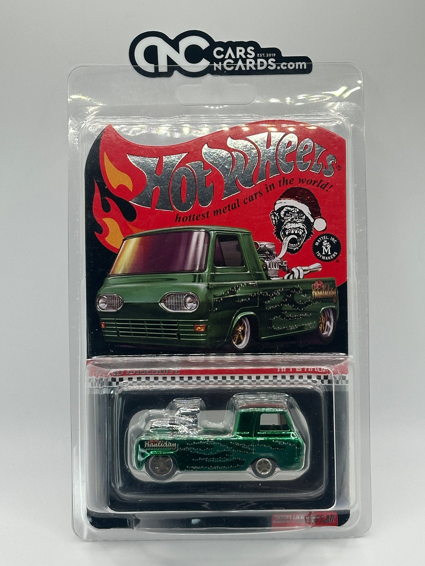 2020 Hot Wheels RLC Holiday Ford Hi-Po Hauler Green 16945/20000 With Protector