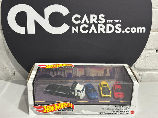 2022 Hot Wheels Premium Diorama JDM Fleet Street/ Sentra/ Civic EG/ Celica