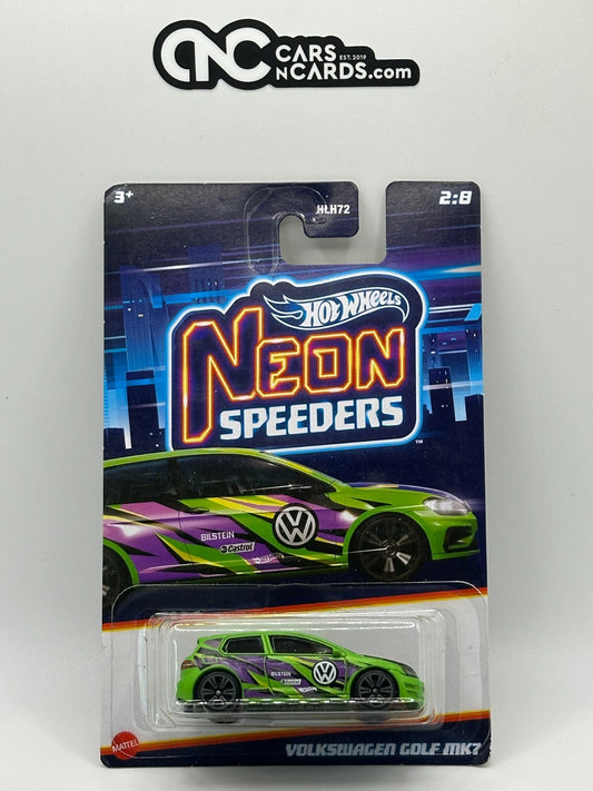 2023 Hot Wheels Neon Speeders 2:8 Volkswagen Golf MK7 (Soft Corners)