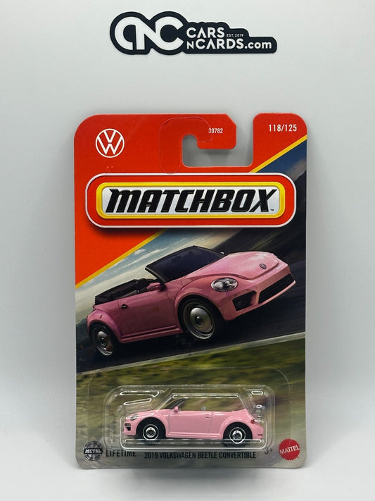 2025 Matchbox 118/125 2019 Volkswagen Beetle Convertible Pink