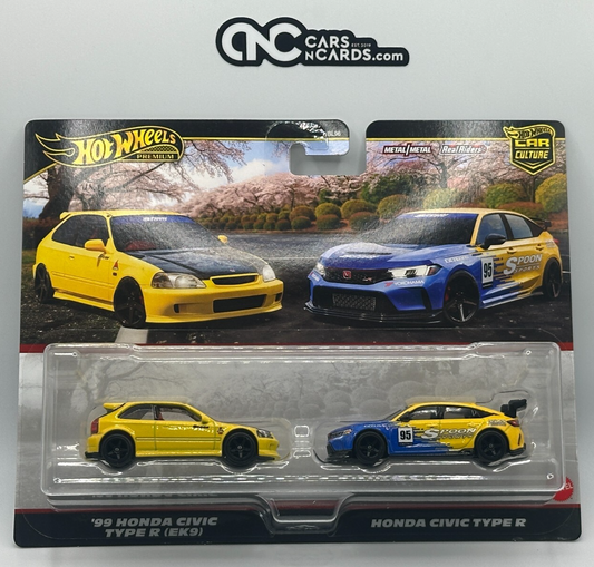 2025 Hot Wheels Premium 2 Pack Honda Civic Type R EK9 & Honda Civic Type R Spoon