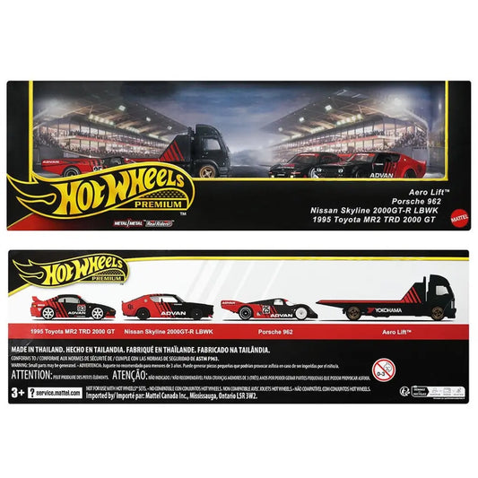 2025 Hot Wheels Premium Diorama Advan Aero Lift/Porsche 962/ Skyline/Toyota MR2