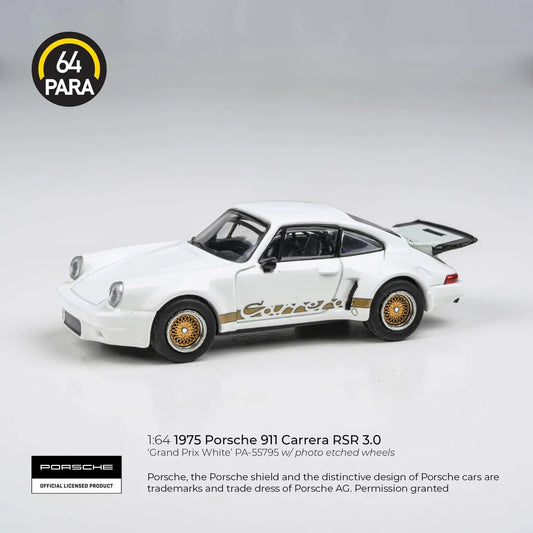 PARA64 1:64 1975 Porsche 911 Carrera RSR 3.0 Grand Prix White PA-557