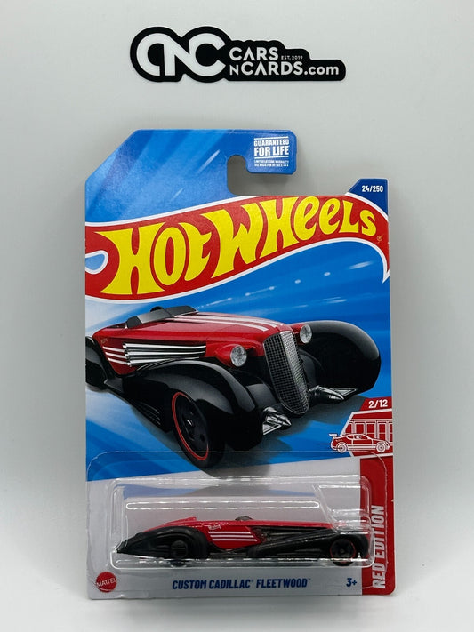 2025 Hot Wheels Red Edition 2/12 Custom Cadillac Fleetwood (Soft Corners)