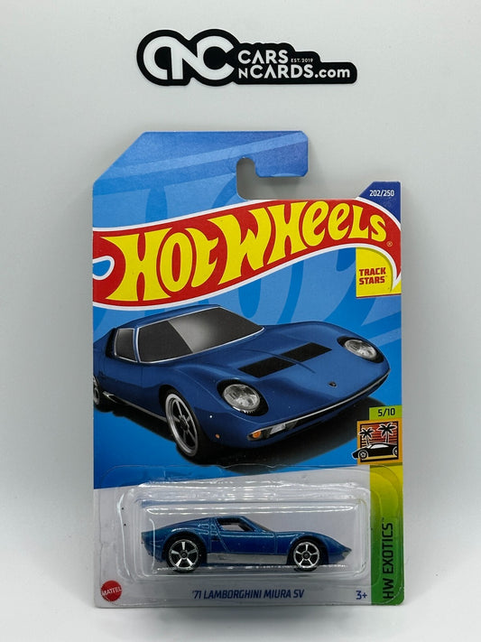 2022 Hot Wheels HW Exotics '71 Lamborghini Miura SV Blue