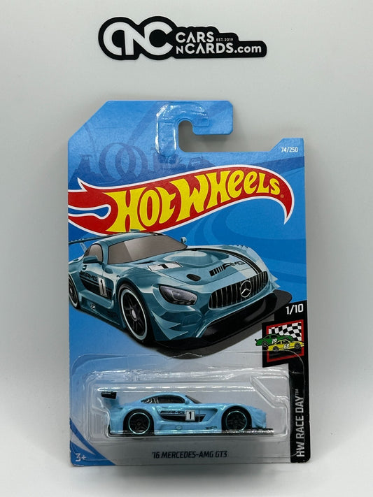 2019 Hot Wheels HW Race Day 1/10 '16 Mercedes-AMG GT3 Blue
